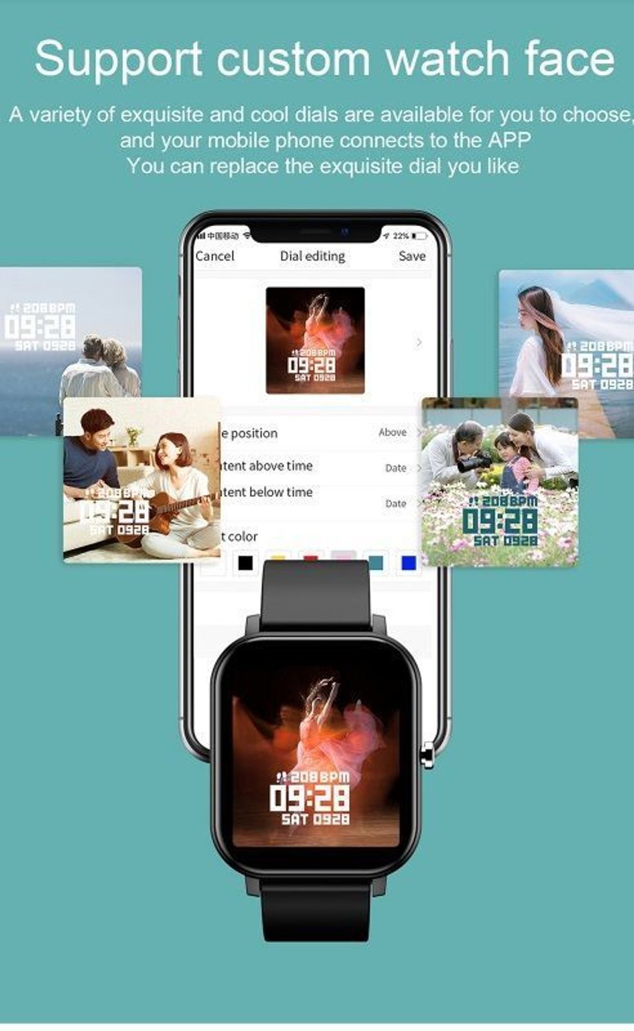 Zegarek Smartwatch damski Hagen SET HD10 różowy z wymiennym paskiem (3).jpg